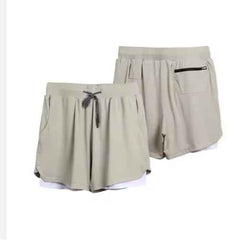 Men's 2-in-1 Quick Dry Gym Shorts – Built-In Liner, Drawstring, 5 Colors, M–3XL
