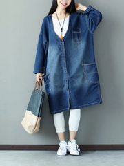 Women's Chic & Comfy Pockets Style Cardigan Windbreaker