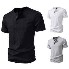 Men's Waffle Knit Slim Fit Short-Sleeve T-Shirt
