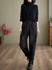 Women's Everyday Wear Stylish & Comfy Black Pocket Style Bottom