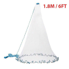 Fishing Cast Net – Strong Nylon Mesh, Easy Throw, 6FT Radius