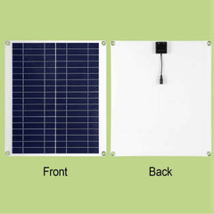 25W Flexible Solar Panel Charger – IP68 Waterproof, 12V with Dual USB Ports for RV, Car, Boat & Camping
