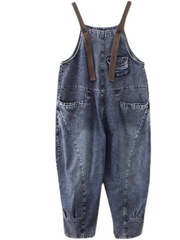 Women's Denim Overalls - Classic Blue Style | Eva Trends