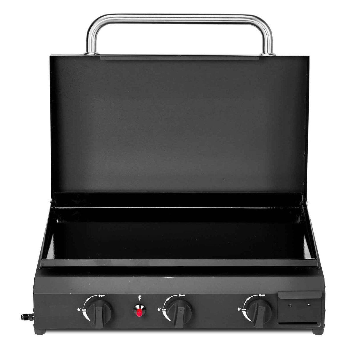 3-Burner Flat Top Gas Griddle Cooking Station – Ceramic Non-Stick, 23" Surface