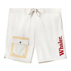'Boston Whaler' Board Shorts (White)