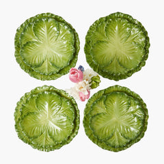 Serena Green Cabbage Dinner & Starter Plates (Set of 8)