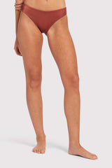 Shimmer Low Waist Bikini Bottom | Scarlet