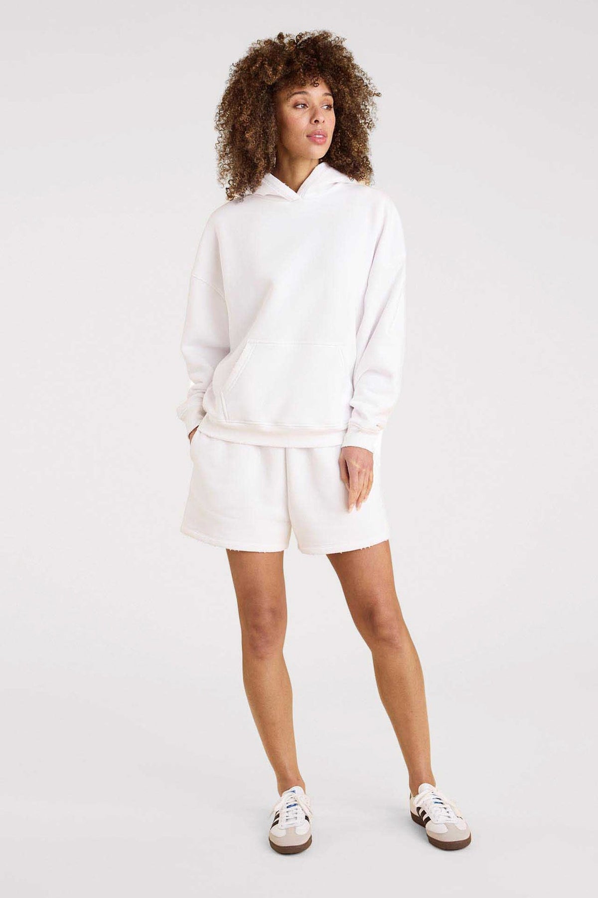 Vintage Fleece Short | White