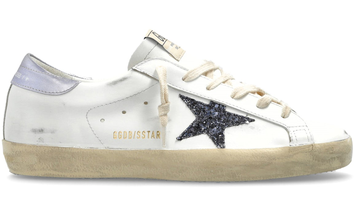 Golden Goose Super Star White Black Glicine (Women's)