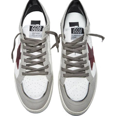 Golden Goose Ball Star Double Upper White Dove Bordeaux