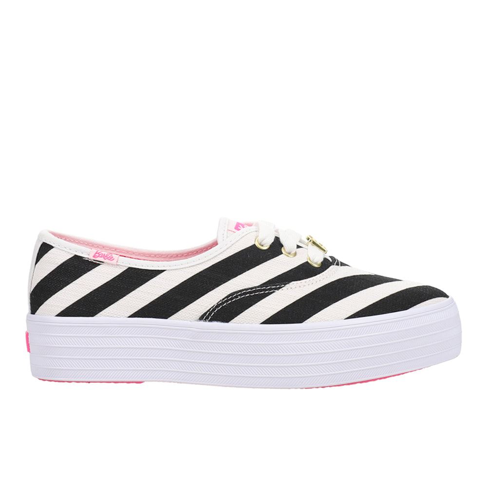 Keds x Barbie Point Striped Canvas Lace Up Sneakers