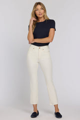 Billie Mini Bootcut Ankle Jeans - Vintage White