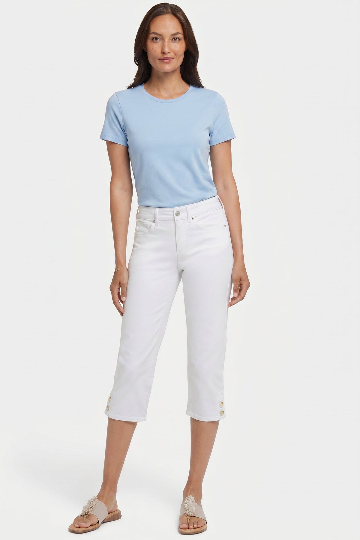 Marilyn Straight Crop Jeans - Optic White
