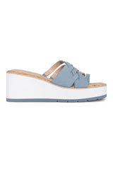 Reesie Wedge Sandals - Blue Sky