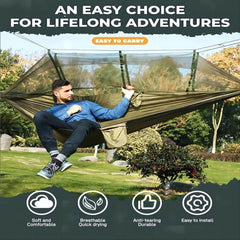 Portable Outdoor Camping Leisure Double Mosquito Net Hammocks  Garden Travel Tourist Nature Hike Sleeping Hanging Hammock Swing