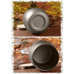 Double-Wall Insulated Titanium Camping Cup – 120ml & 240ml, Hot & Cold
