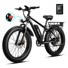 AMYET Electric Bike EB26 Blue Adults Electric Bicycle 28mph Peak 1500W 720WH Ebike 26" Fat Tire Mountain Bike Electric Dirt Bike