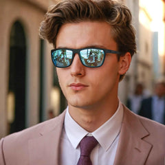 ZENOTTIC Polarized Sunglasses for Men Shades Lightweight TR90 Frame UV400 Protection Square Outdoor Trave Driving Sun Glasses