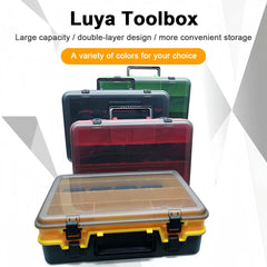 Double-Layer Portable Fishing Tackle Box – ABS Plastic, 3 Colors