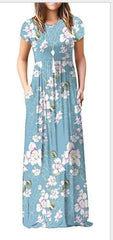 Spring Summer Boho Long Dress for Women Casual baratos Floral Fashion Print Clothing Elegantes Evening Dresses Vestidos de Mujer