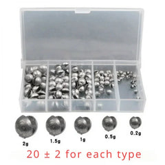 Bite Lead Fishing Sinkers – 100pcs/Box, Lead, Fishing Gear Accessories