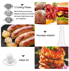 2800W Electric Meat Grinder Heavy Duty Grinder Kitchen Electric Meat Chopper Stuffer Maker Food Processor Electric Meat Slicer