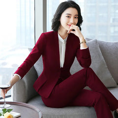Elegant Red Western-style Suit Jacket For Women Fashionable Professional Attire For Hosting Events Job Interviews