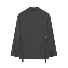 KONDALA Women Office Lady Trendy Blazer Set Belt Blazer Waist Skirt Design Pants New Fashion 2026 Spring Chic Commute Mujer Set