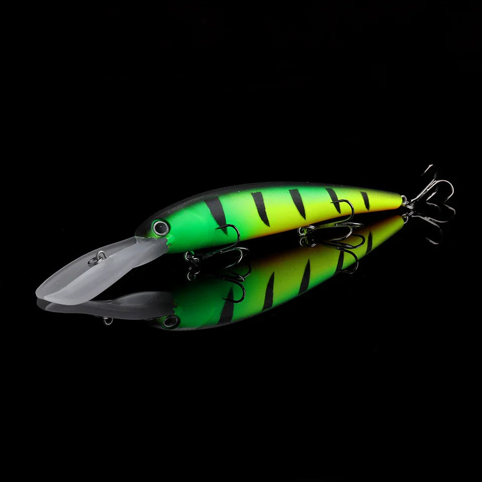 Floating Minnow Lure – 120mm, 20g, Trolling Wobbler Crankbait, Bass & Pike, 6 Colors