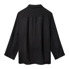 Easy-Going Tuxedo Jacket (Black Linen)
