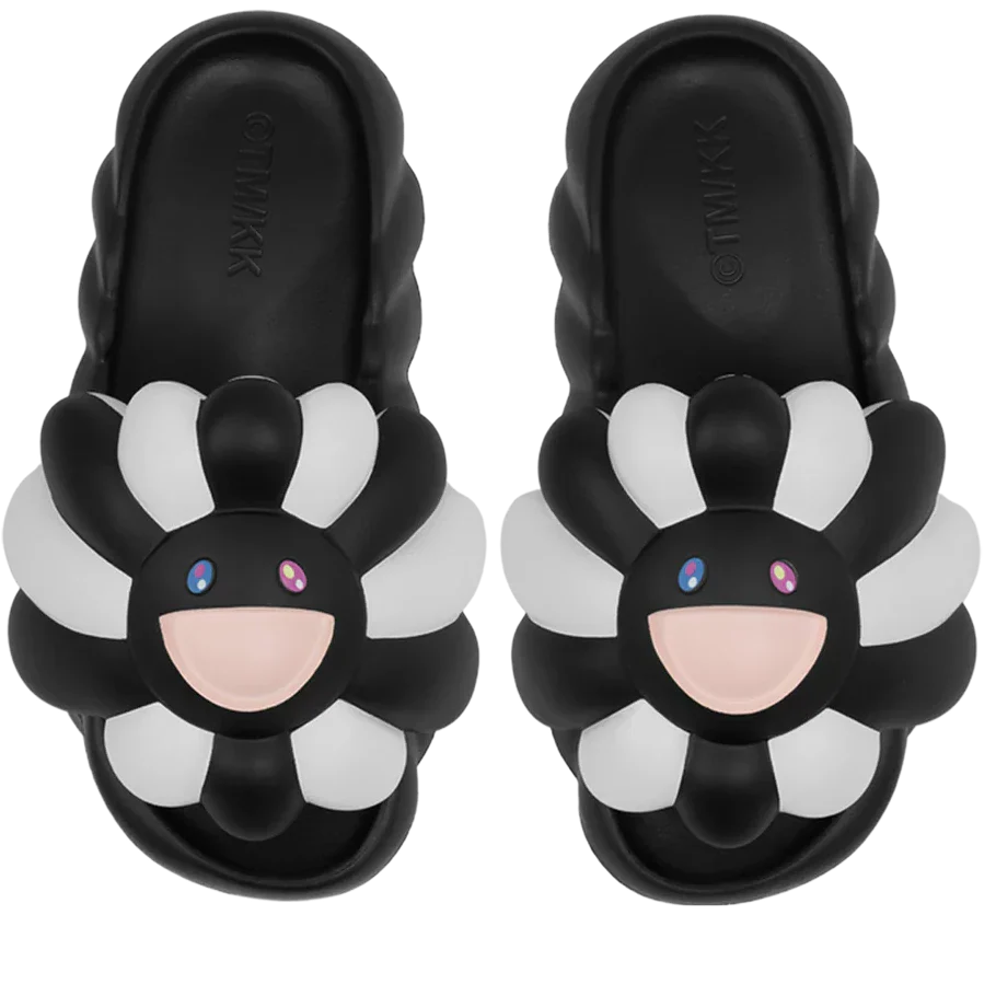 Takashi Murakami Ohana Full Bloom Slide Black White Pink (Complexcon)