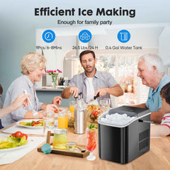 Portable Countertop Ice Maker | 26 lbs/Day, 2 Ice Sizes, Self-Cleaning