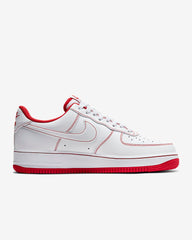 Force 1 '07 White Red Contrast Stitch