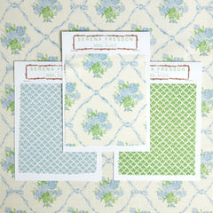 Alice's Bouquet Fabric (Blue)