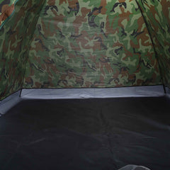 3–4 Person Camouflage Dome Camping Tent – UV-Proof 180T Polyester with Fiberglass Poles & Carry Bag