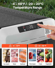 12V Portable Car Fridge Freezer 26.4QT | Fast Cooling, -4°F to 68°F