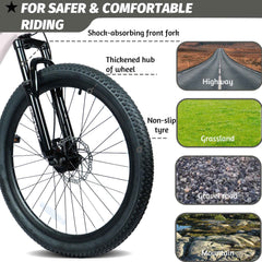 24" Youth Mountain Bike | 7-Speed, Front Disc Brake, Suspension & Alloy Rims
