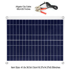 25W Flexible Solar Panel Charger – IP68 Waterproof, 12V with Dual USB Ports for RV, Car, Boat & Camping