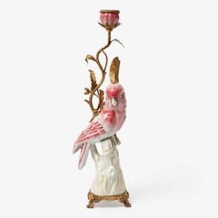 Pink Cockatiel Candle Holder