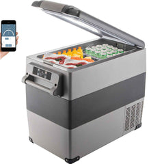 12V Portable Car Fridge Freezer 58QT | Dual Zone, App Control, RV & Camping