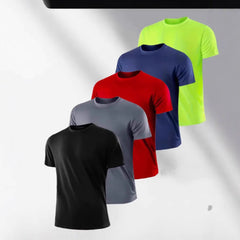 Men's Letter Print Crew Neck Short-Sleeve T-Shirt 5-Pack