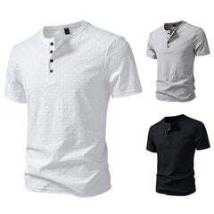 Men's Waffle Knit Slim Fit Short-Sleeve T-Shirt