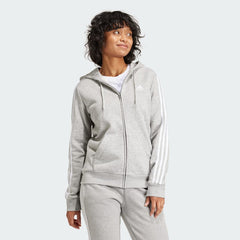 Women's adidas Essentials Fleece 3-Stripes Full-Zip Hoodie