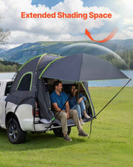Pickup Truck Bed Tent with Expandable Awning – Fits 8.0–8.2 Ft Truck Beds