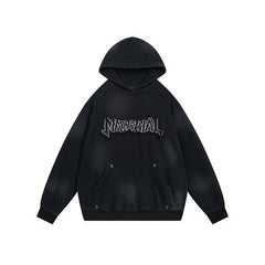 American Vintage Distressed Graffiti Hoodie