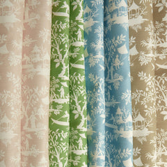 Green Pagoda Garden Fabric