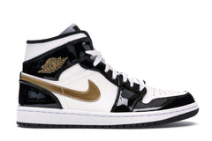 1 Mid Patent Black White Gold