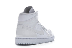1 Mid Triple White Patent Swoosh (W)