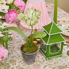 Mrs. Alice Handpainted Green Tulip