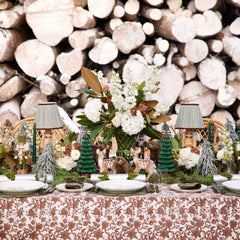 Chocolate Floral Pheasant Tablecloth